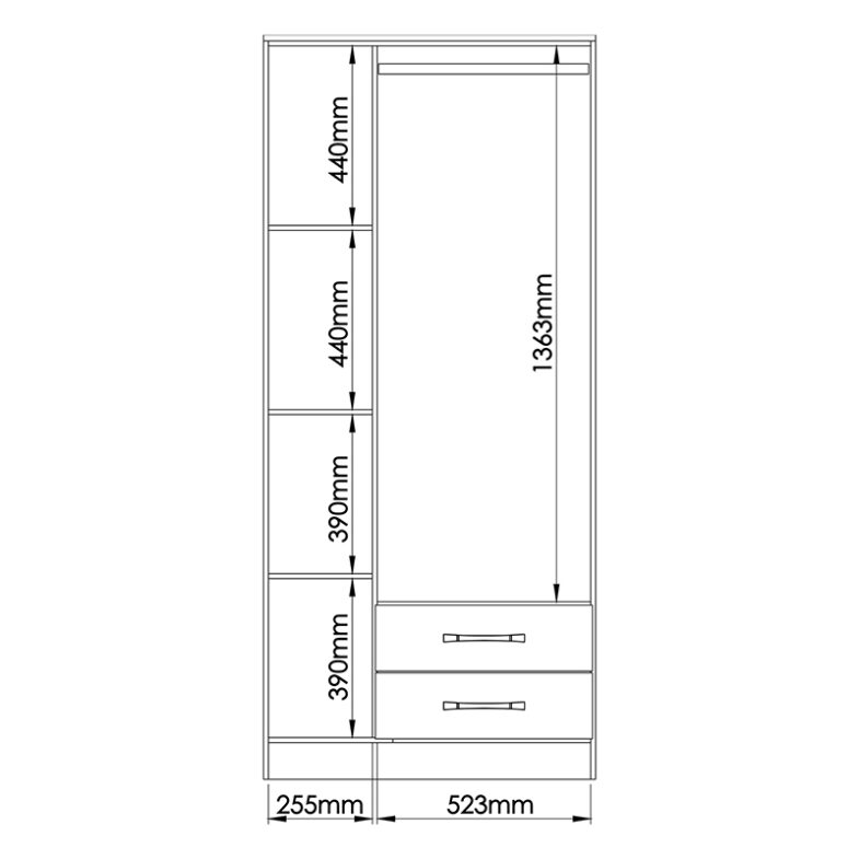 Closet Pequim Bicolor 3P 2C - Imagen 6