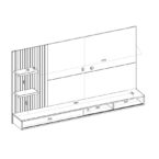 Panel Bento Light 60″ medidas – mueble moderno de sala