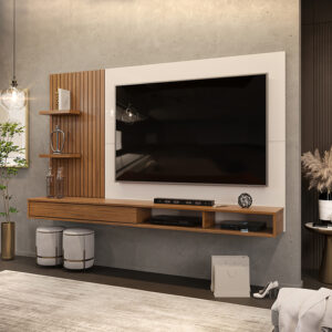 PANEL_BENTO_LIGHT_60_280094RG Panel Bento Light 60″ en sala decorada – centro de entretenimiento living