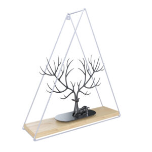 Repisa Triangular Pino White 37x10x40