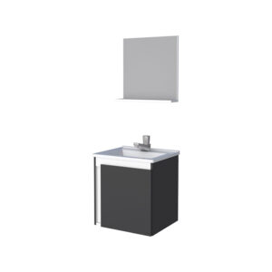 VANITORIO AEREO CON ESPEJO ONIX NEGRO