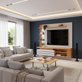 280093RG2 Panel Marín Bali 55 instalado en living moderno