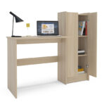 Detalle Escritorio Manaus 2P con puertas abiertas – interior