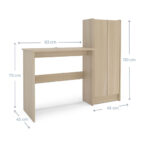 Escritorio Manaus 2P en home office medidas