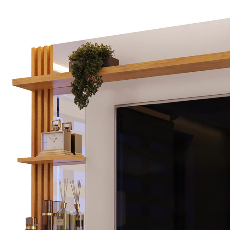 Detalle del espejo lateral del panel Marín Bali 55