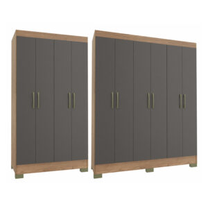 Set Closet Roma 6P+ Closet Roma 4P 2C Grafito