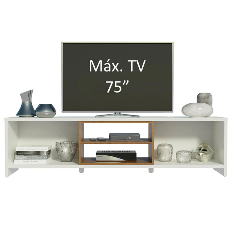 RACK METZ 75" BLANCO 2 PUERTAS - Imagen 3