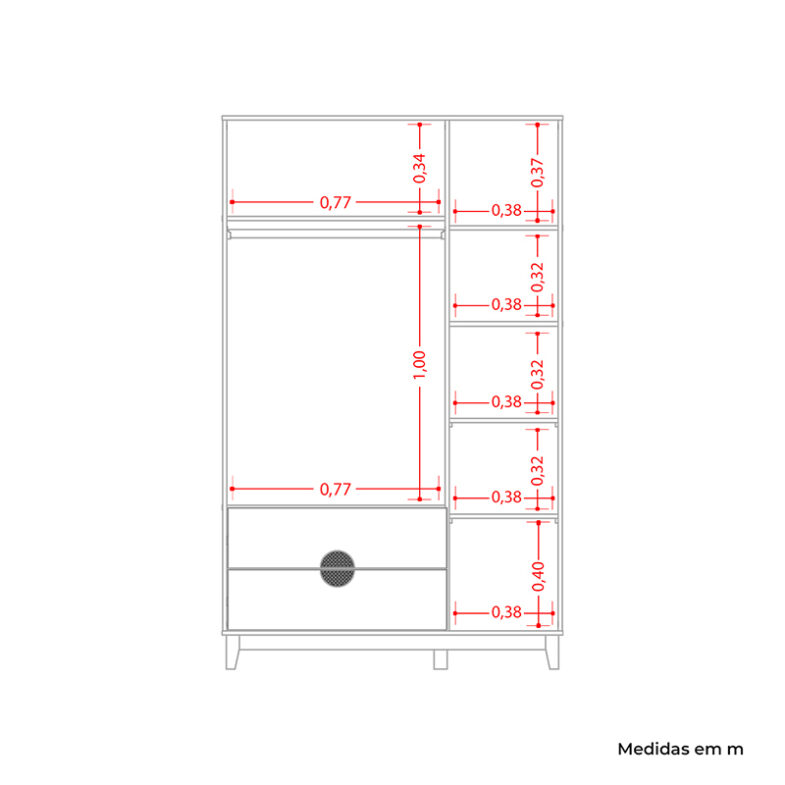 CLOSET IPE SALVIA 3P y 2C - Imagen 6