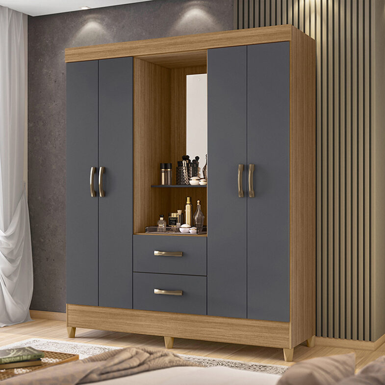 CLOSET 4P 2C MOBI CAPELINA GREY - Imagen 4