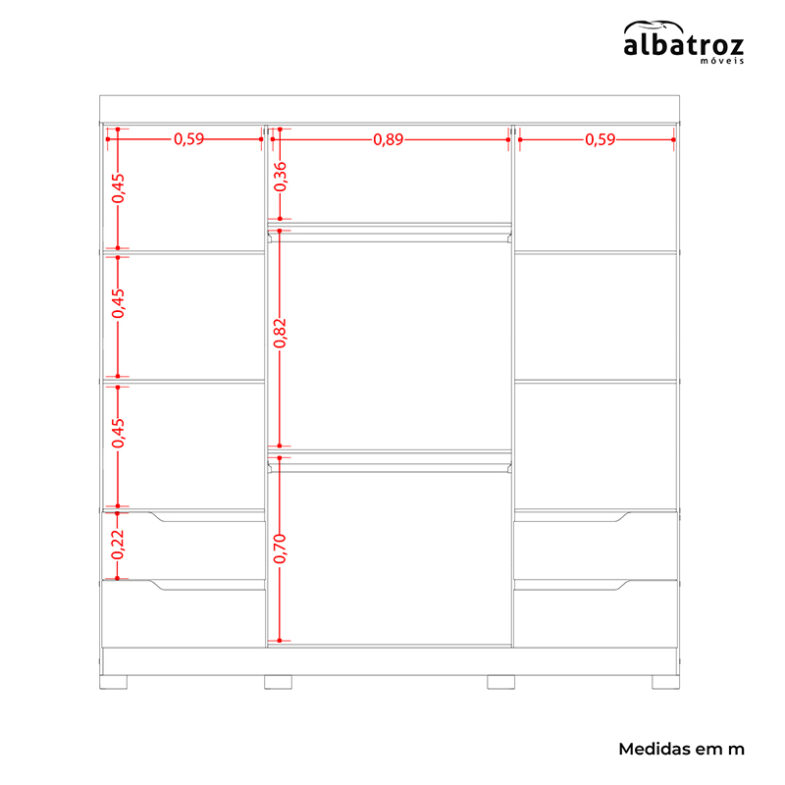 CLOSET VIVACCE LIGHT 4P y 4C - Imagen 4