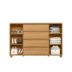 Cómoda Evidenza Rustic 2P 4C interior organizado – cajones y puertas espaciosas