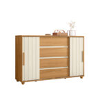 Cómoda Evidenza Rustic 2P 4C vista lateral – cómoda rústica para dormitorio