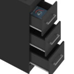 Detalle cajones del Escritorio Esquinero Grafito – espacio de trabajo amplio y funcional