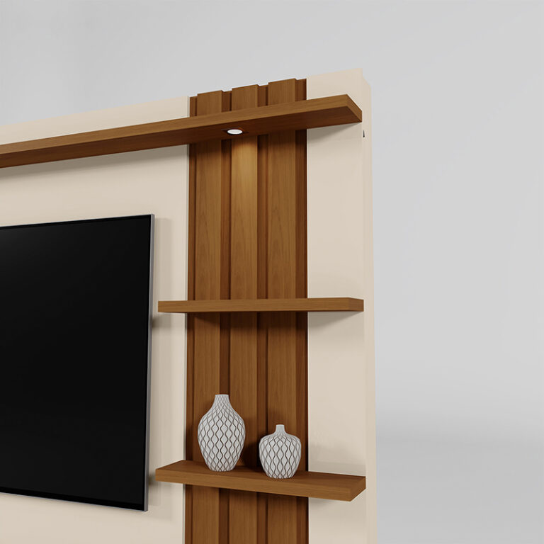 Detalle luz LED Home TV Mariana – repisa iluminada