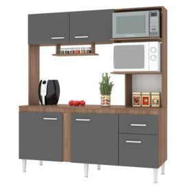 KIT COCINA SEVILHA GRAFITO 5P 1C