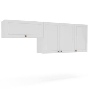 Mueble Aereo Perola 4P Blanco/Cafe