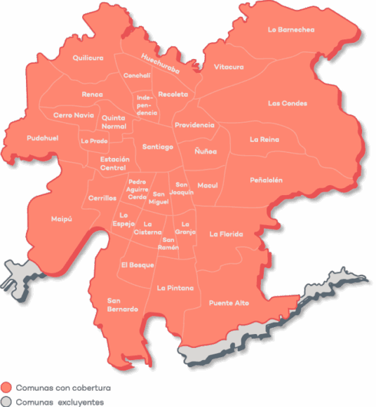 mapa zonas - web-03 Mapa de cobertura de envíos VekkaHome Chile