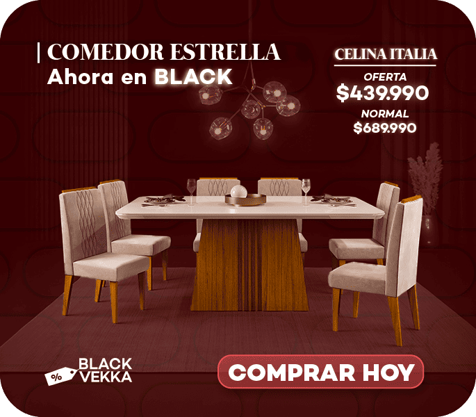 Comedor estrella ahora en Black - ofertas exclusivas vekkahome